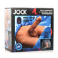 Jock Vibrating and Squeezing Male Masturbator with Posable Dildo - Vanilla