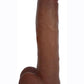 Jock Vibrating Dildo with Balls - Caramel - 11in