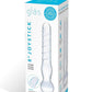 Joystick Textured Glass Dildo - Clear