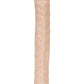 Jr. Veined Double Header Dildo - Vanilla - 12in