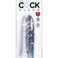 King Cock Dildo - Clear - 6in