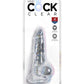 King Cock Dildo with Balls - Clear - 4in