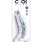 King Cock Dildo with Balls - Clear - 7.5in