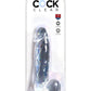 King Cock Dildo with Balls - Clear - 7in