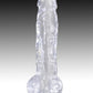 King Cock Dildo with Balls - Clear - 8in