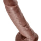 King Cock Dildo with Balls - Brown/Chocolate - 10in