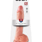 King Cock Dildo with Balls - Flesh/Vanilla - 10in