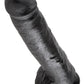 King Cock Dildo with Balls - Black - 11in