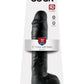 King Cock Dildo with Balls - Black - 11in