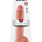 King Cock Dildo with Balls - Vanilla - 11in