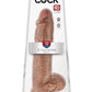 King Cock Dildo with Balls - Caramel - 12in