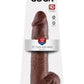 King Cock Dildo with Balls - Chocolate - 12in