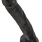 King Cock Dildo with Balls - Black - 14in