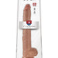 King Cock Dildo with Balls - Caramel - 14in