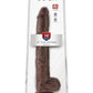 King Cock Dildo with Balls - Chocolate - 14in
