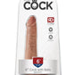 King Cock Dildo with Balls - Caramel - 6in