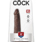 King Cock Dildo with Balls - Brown/Chocolate - 6in