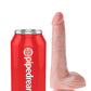 King Cock Dildo with Balls - Flesh/Vanilla - 6in