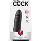 King Cock Dildo with Balls - Black - 7in