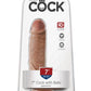 King Cock Dildo with Balls - Caramel/Tan - 7in