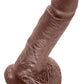 King Cock Dildo with Balls - Chocolate - 7in