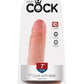 King Cock Dildo with Balls - Flesh/Vanilla - 7in