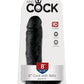 King Cock Dildo with Balls - Black - 8in