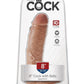 King Cock Dildo with Balls - Caramel - 8in