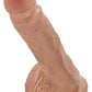 King Cock Dildo with Balls - Caramel - 8in