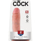 King Cock Dildo with Balls - Flesh/Vanilla - 8in