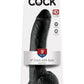 King Cock Dildo with Balls - Black - 9in