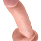 King Cock Dildo with Balls - Flesh/Vanilla - 9in