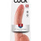 King Cock Dildo with Balls - Flesh/Vanilla - 9in