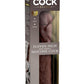 King Cock Elite Dual Density Silicone Dildo - Chocolate - 11in