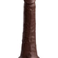 King Cock Elite Dual Density Silicone Dildo - Chocolate - 7in