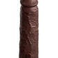 King Cock Elite Dual Density Silicone Dildo - Chocolate - 8in