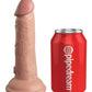 King Cock Elite Dual Density Vibrating Rechargeable Silicone Dildo