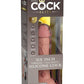 King Cock Elite Dual Density Vibrating Rechargeable Silicone Dildo - Vanilla - 6in
