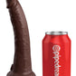 King Cock Elite Dual Density Vibrating Rechargeable Silicone with Remote Control Dildo