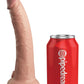 King Cock Elite Dual Density Vibrating Rechargeable Silicone with Remote Control Dildo