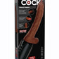 King Cock Plus Rechargeable Thrusting Dildo with Balls - Chocolate - 7.5in