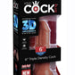 King Cock Plus Triple Density Dildo - Chocolate - 6in