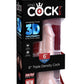 King Cock Plus Triple Density Dildo - Vanilla - 6in