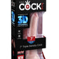 King Cock Plus Triple Density Dildo - Vanilla - 7in