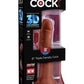 King Cock Plus Triple Density Dildo - Chocolate - 8in