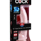 King Cock Plus Triple Density Dildo with Balls - Vanilla - 10in