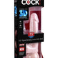King Cock Plus Triple Density Dildo with Balls - Vanilla - 7.5in