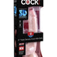 King Cock Plus Triple Density Dildo with Balls - Vanilla - 9in