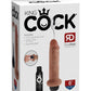 King Cock Squirting Dildo - Caramel/Tan - 6in
