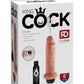 King Cock Squirting Dildo - Flesh/Vanilla - 6in